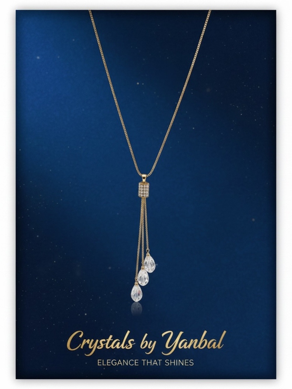 Yanbal Crystal Tassel Lariat Necklace – Vintage
